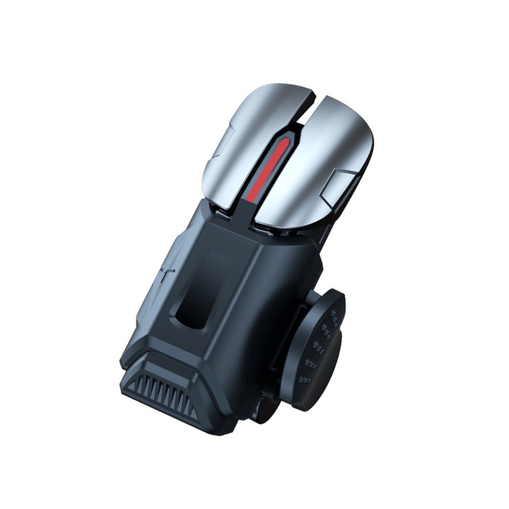 Controler extern pentru telefon mobil, dedicat jocurilor, receptiv, cu senzatie mecanica, compact si portabil, negru