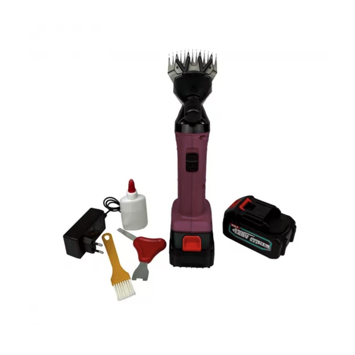 Német Meister juhnyíró gép, 128V, 8Ah, 500W, 2 akkumulátorral és tartozékokkal