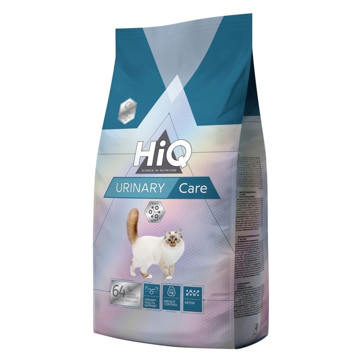 Диетична храна за възрастни котки на базата на птиче месо, HIQ Urinary Care, 1.8 кг
