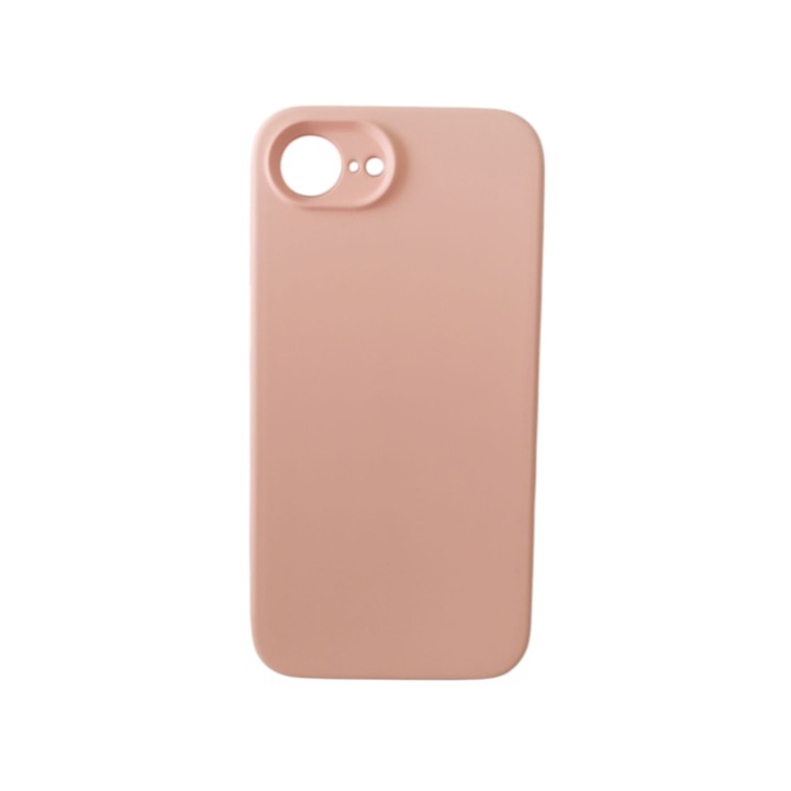 Husa Silicon TPU G-Tech Liquid, Compatibil cu Apple iPhone 16e, protectii camere, interior microfibra, Piersica