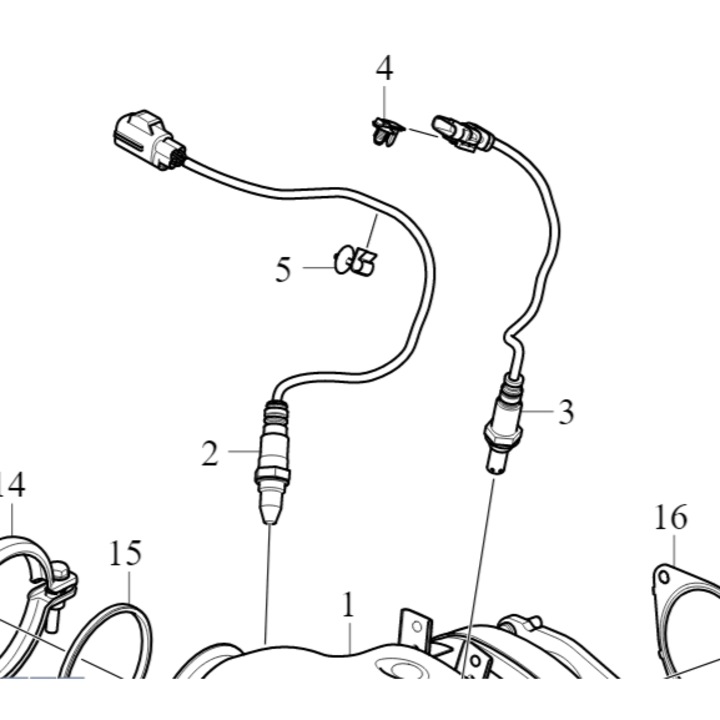 Sonda lambda spate VOLVO, 31439622, pentru motoare benzina 2,0T, compatibila cu XC90, S90, V90, XC40, XC60, S60, V60