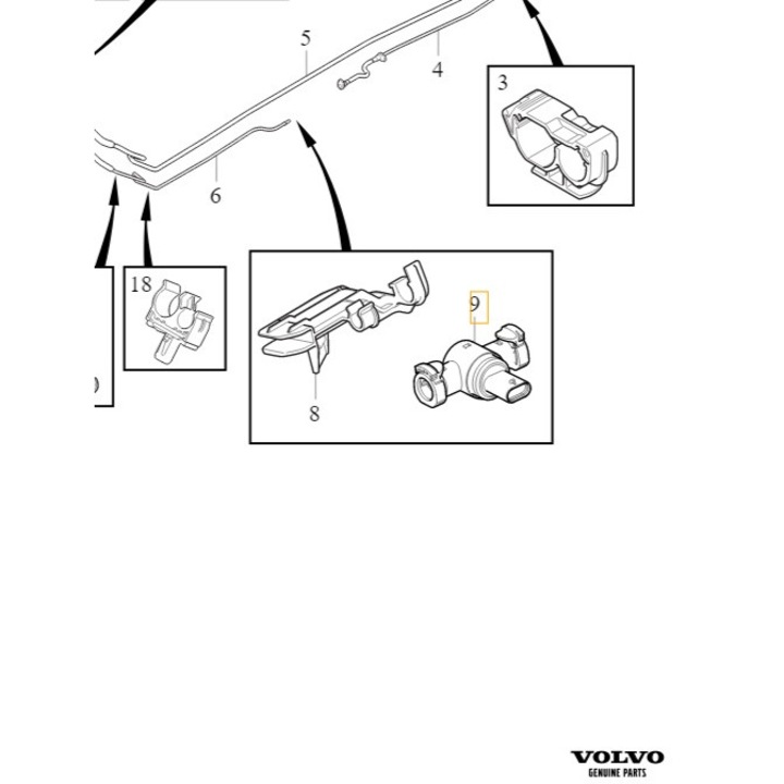 Senzor presiune combustibil VOLVO 32363464, piese auto originale