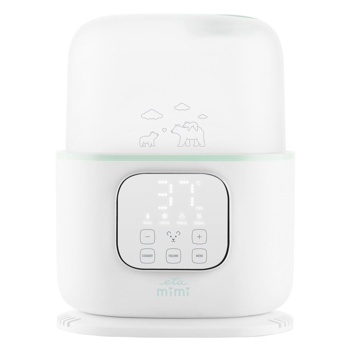 Incalzitor si sterilizator de biberoane ETA3306 90000, 270 W, 4 programe, 37-85 °C si 100 °C, incalzire uniforma