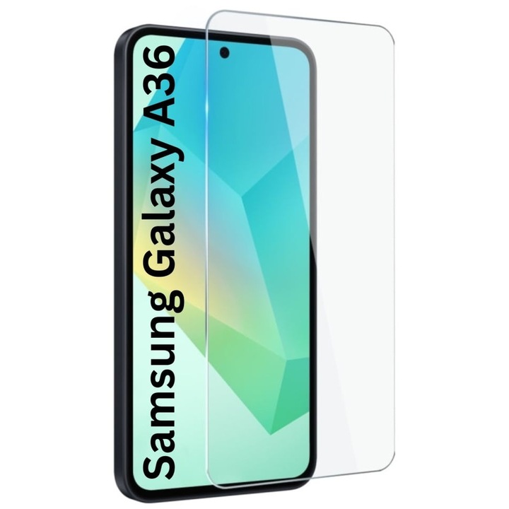 Folie pentru Samsung Galaxy A36 5G / Galaxy A56 5G, SKYDDAR INNOVATION, Protectie 9H, 0.3mm, Clear Vision, Transparent, set cu sticker