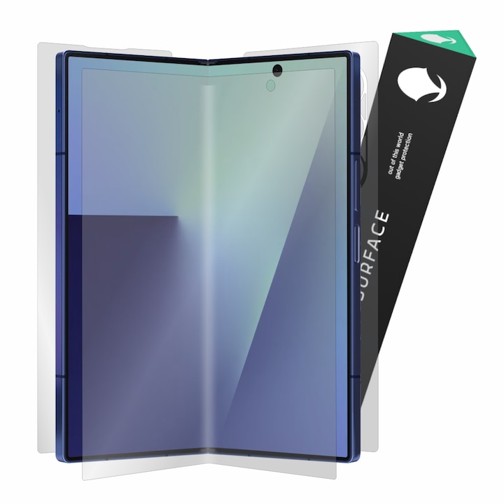 Folie protectie, compatibil cu Samsung Galaxy Z Fold 7, acoperire ecran interior, ecran exterior si spate, Alien Surface