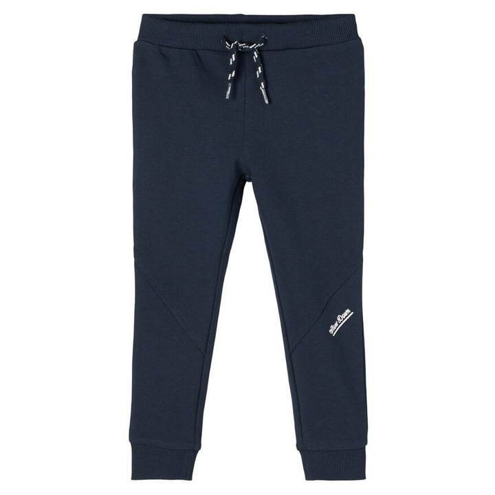 Pantaloni copii bumbac organic baieti - Name It Borge Navy 4225