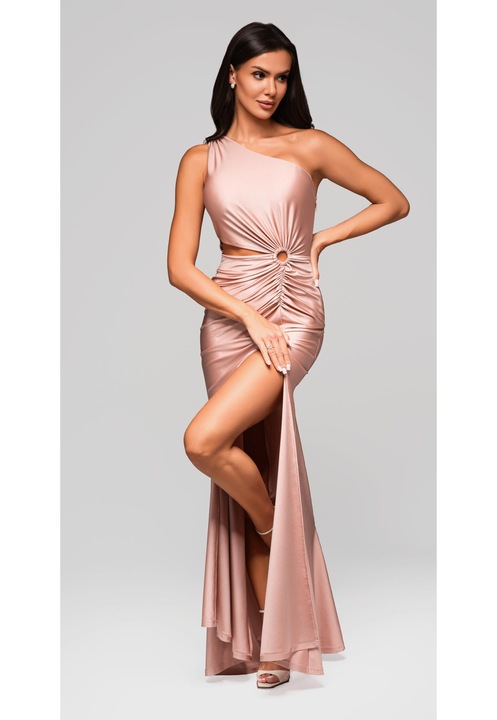 Rochie de seara Maxi LARICA LA-OM-DLR222, Roz deschis