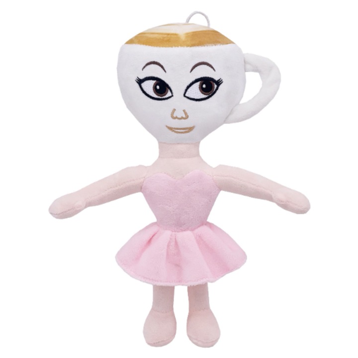 Balett-táncos Cappuccina baba, puha plüss játék, rózsaszín Cappuccina balett-táncos 30 cm
