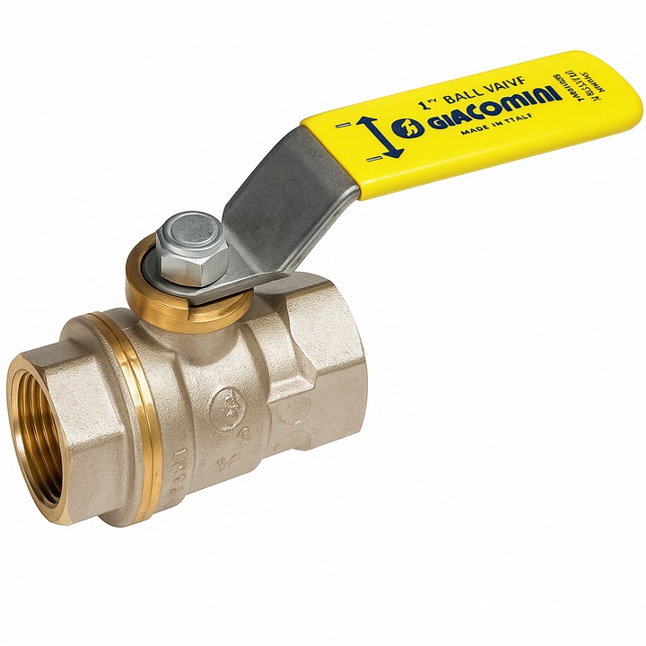 Robinet cu bila Giacomini R910X009, 2 1/2", DN65, Fi, pentru abur si gaze, port complet, alama nichelata