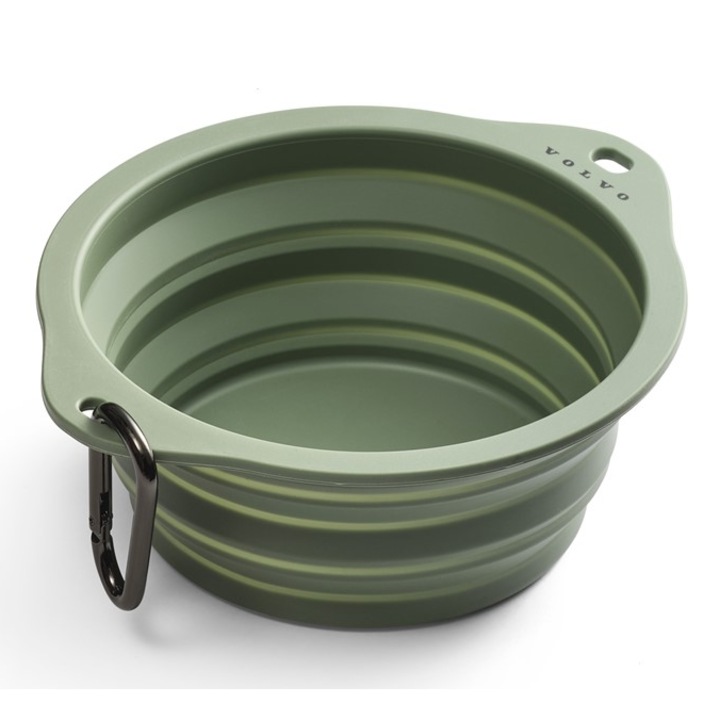 VOLVO hordozható kutyatál, 800 ml, zöld, összecsukható