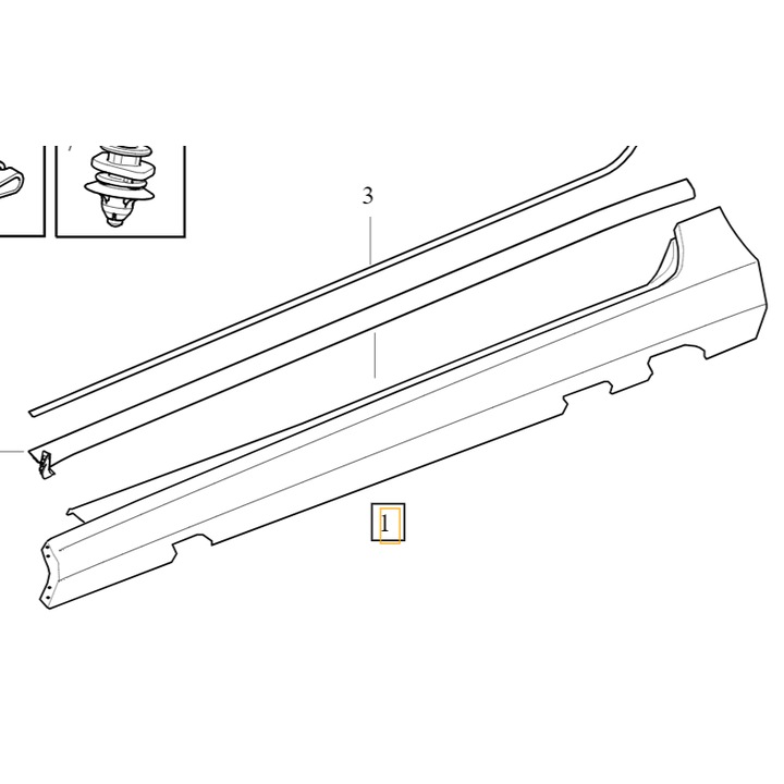 Prag dreapta VOLVO S60 V60, capac prag dreapta