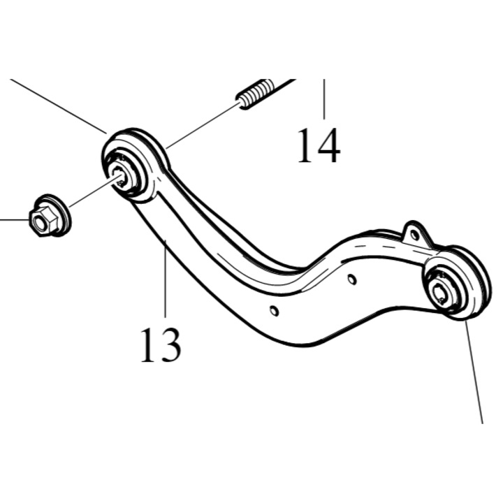 Wahacz superior transversal spate stanga/dreapta Volvo XC40 (2018-), C40 (2022-), 32315525, piesa originala