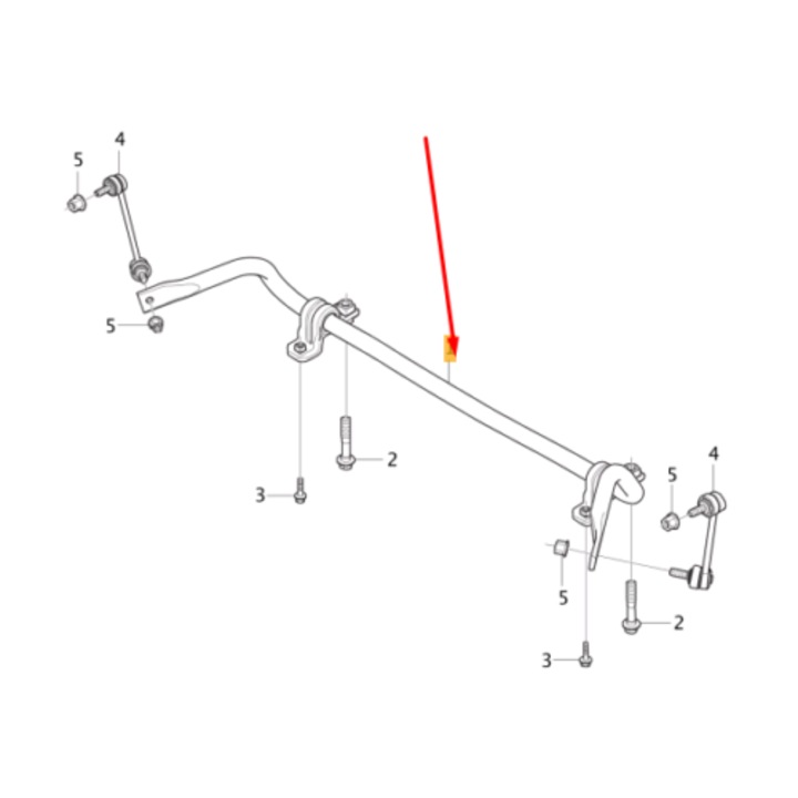 Drazek stabilizator Volvo, OE, pentru S60 III, V60 II, complet, nou