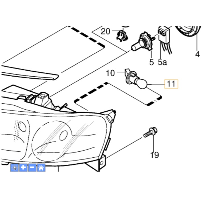 Autóizzók és biztosítékok, S60 V70 XC70, eredeti izzó, 8662985, 1 darab