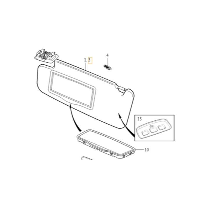 Jobb oldali fényszórófedél Volvo V50, Quartz szürke