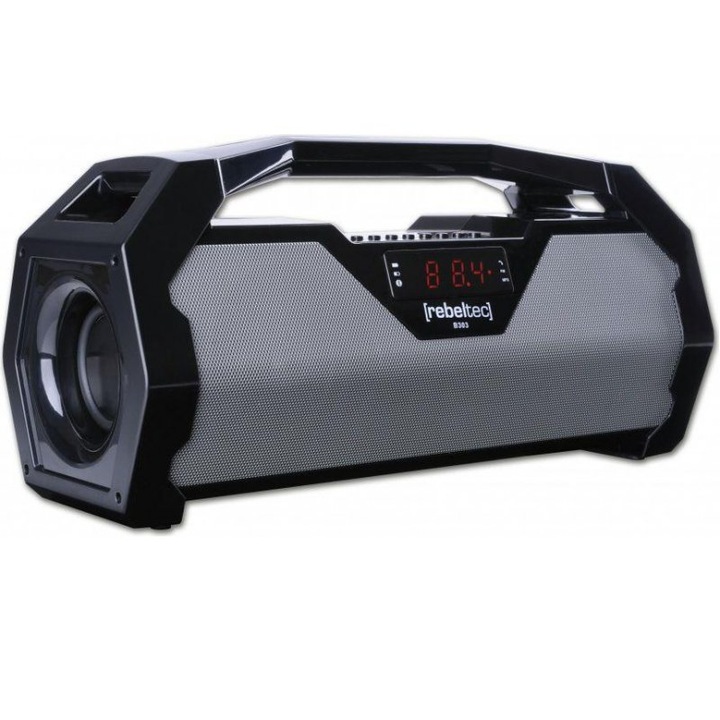 Hordozható hangszóró Rebeltec SoundBOX 400, 20 W, Bluetooth, LED, FM rádió, microSD, USB, AUX fekete