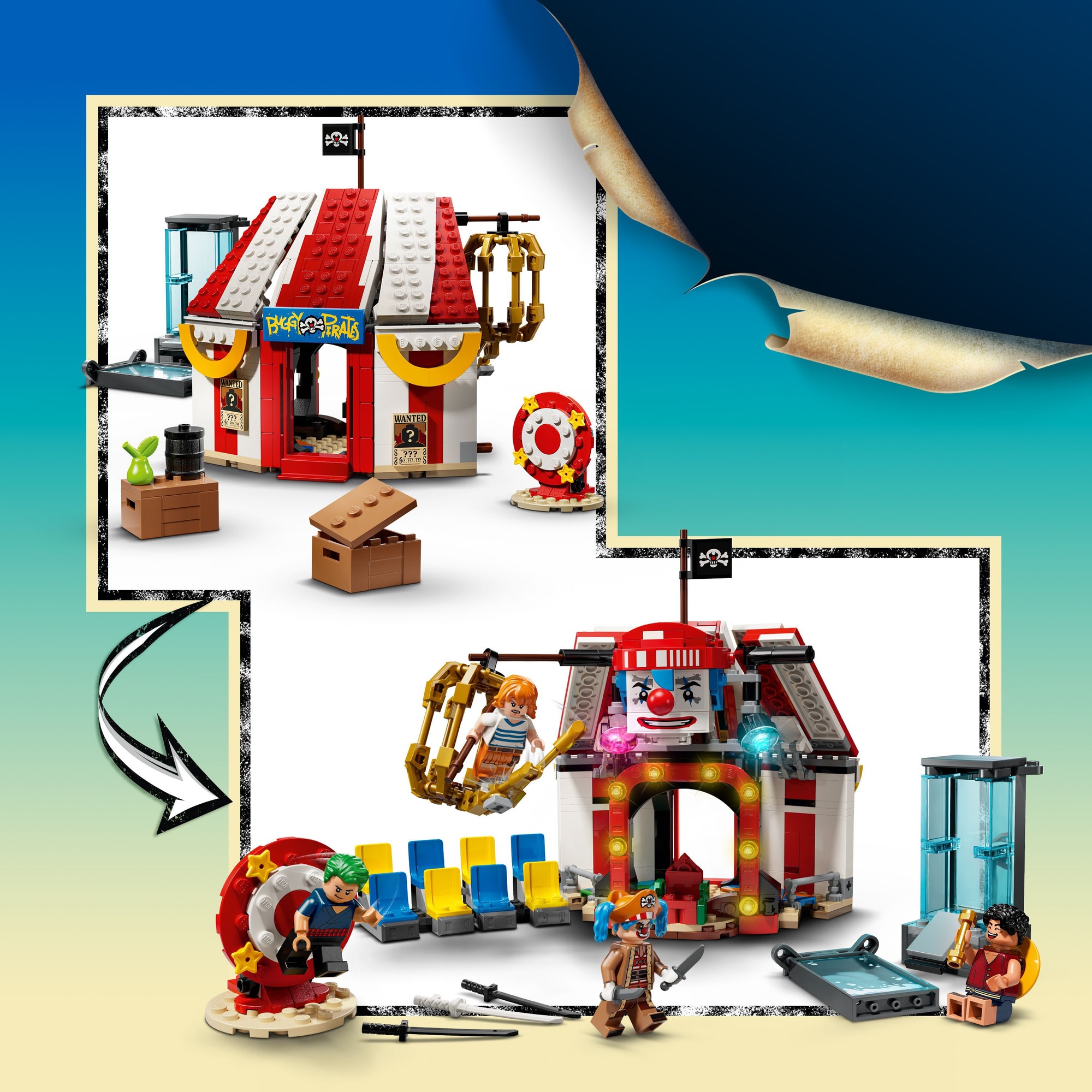 LEGO® ONE PIECE - Cortul de circ al clovnului Buggy 75637, 573