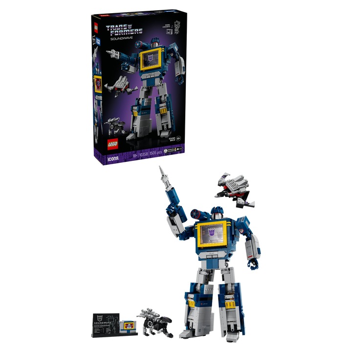 LEGO® Icons - Transformers: Soundwave 10358, 1505 части