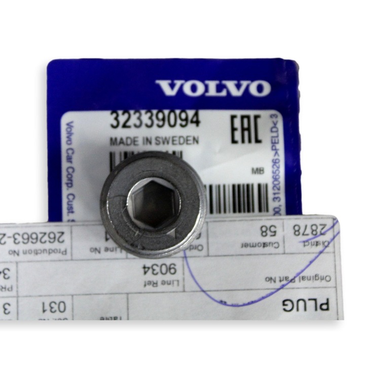 Пробка за източване на трансмисията, Volvo, 32339094, нова