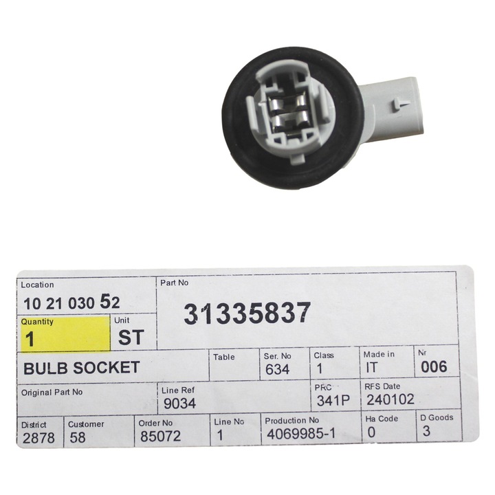 Nappali menetfény foglalat DRL, Volvo, V40 V40CC, új