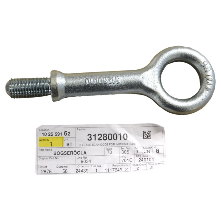 Carlig de remorcare Volvo, model C30, original, nou, 31280010