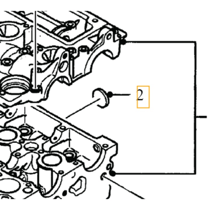 Zaslepka glowicy Volvo OE 2.0D pentru C30, S40, V50, S80, V70, noua
