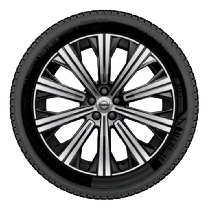 Jante complete de iarna VOLVO XC90 II cu jante originale de 20 de inch si 10 spite, finisate cu diamant negru