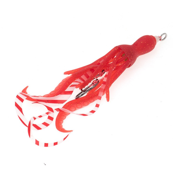 Műcsalik, tintahal csalik 10cm, piros