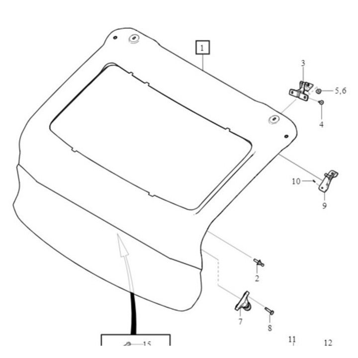 Оригинален капак за багажник Volvo C40, нов, 32392111