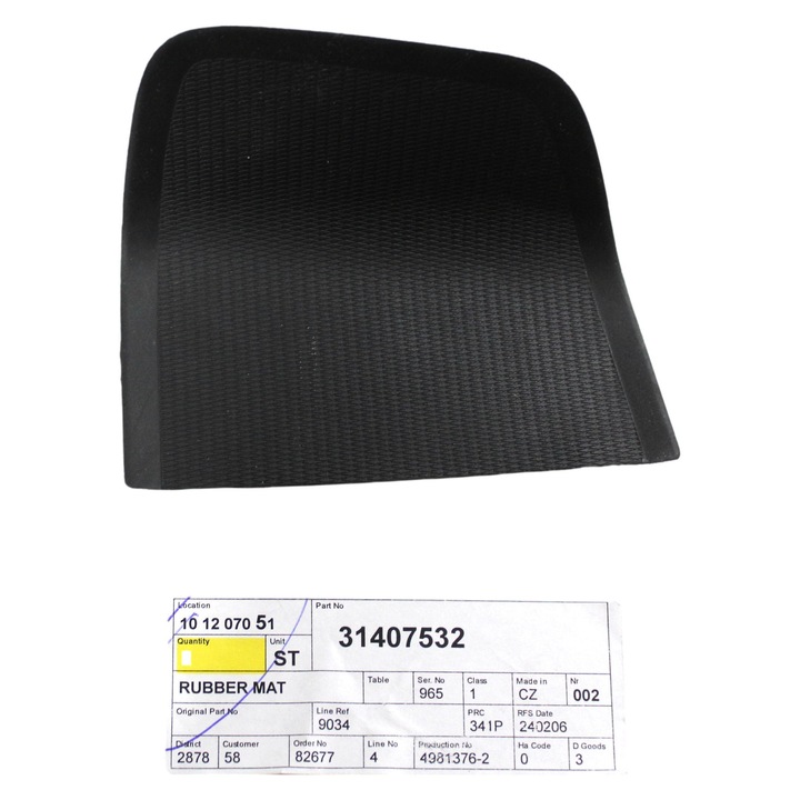 Gumitömítés, bal oldali ajtó, Volvo, XC60 II, fekete, új