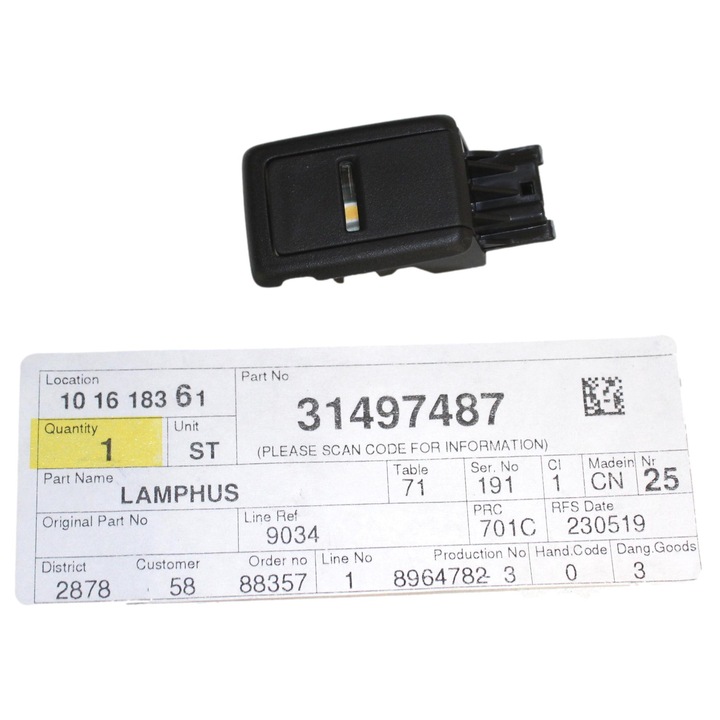 Lampa iluminare usa fata Volvo C40/XC40, originala, noua, 31497487
