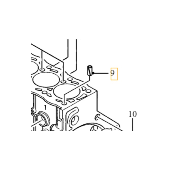 Autóalkatrész, VOLVO, központosító csap készlet, 2.0D, új, 8653732