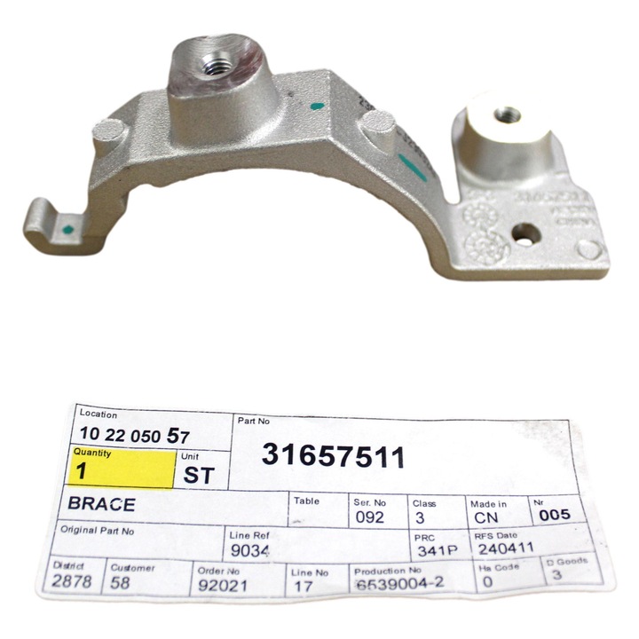 Clema suport pompa, Volvo, 31657511, pentru S60 III, V60, V90, XC40, XC60, XC90 II, nou