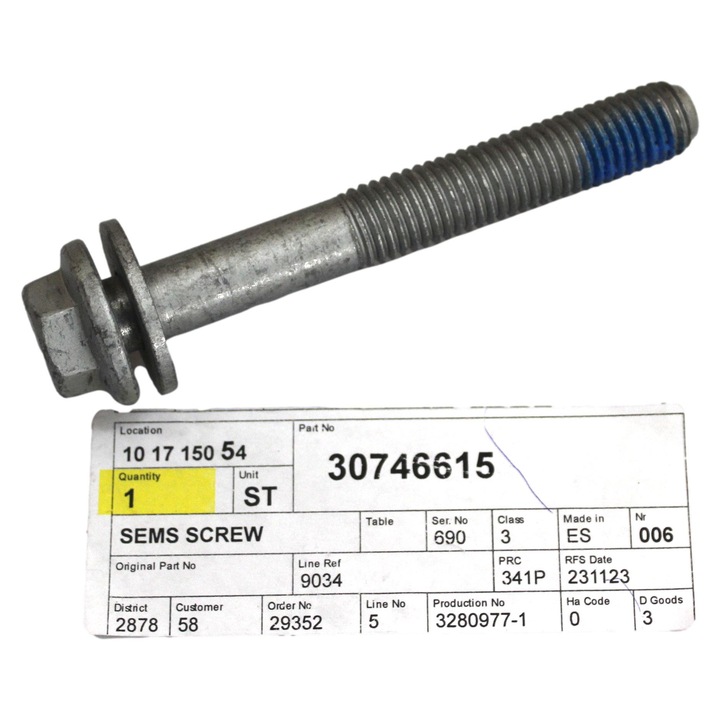 Eredeti első felfüggesztés csavar M14x105, Volvo, XC40 (2021-), C40 (2022-), új