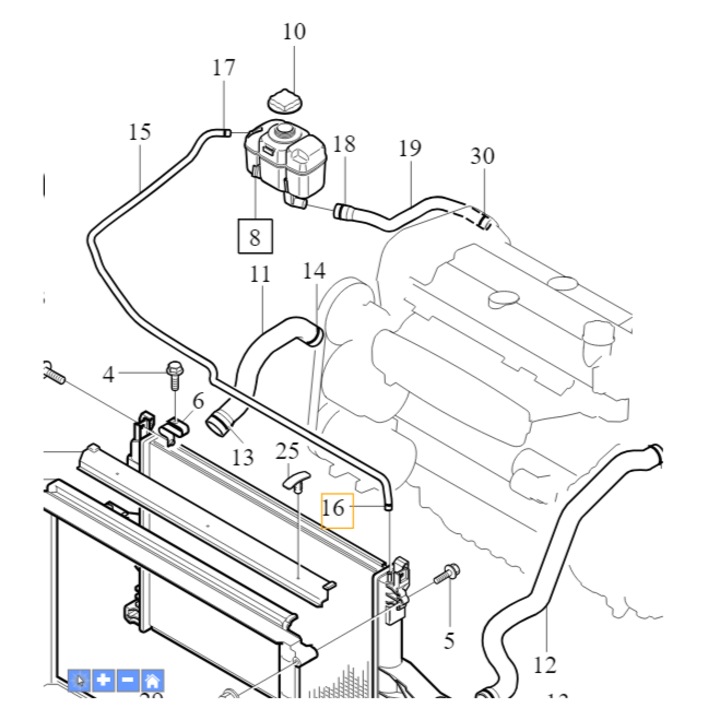 Opaska pentru conducta de apa Volvo, 9142053 OE, noua, pentru S60 (2001-2009) si V70 (2000-2008)
