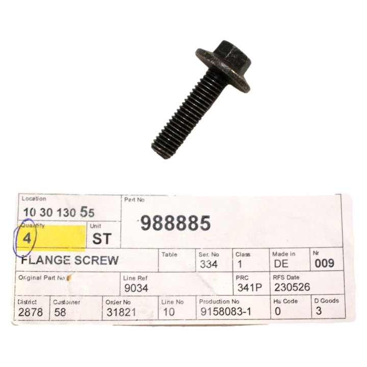 Ajtócsavar VOLVO M8x30, eredeti, új