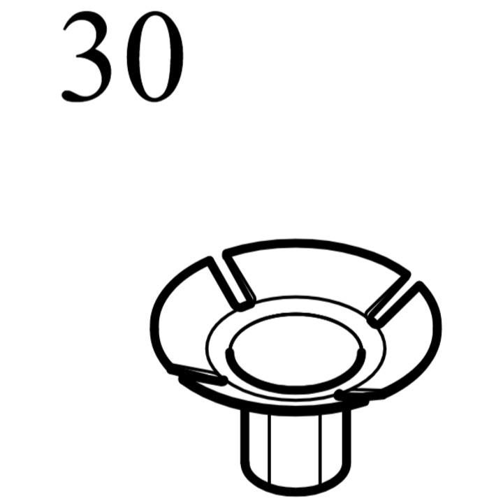 Spinka klips a VOLVO alváz alátámasztásához, OE 30776037, új