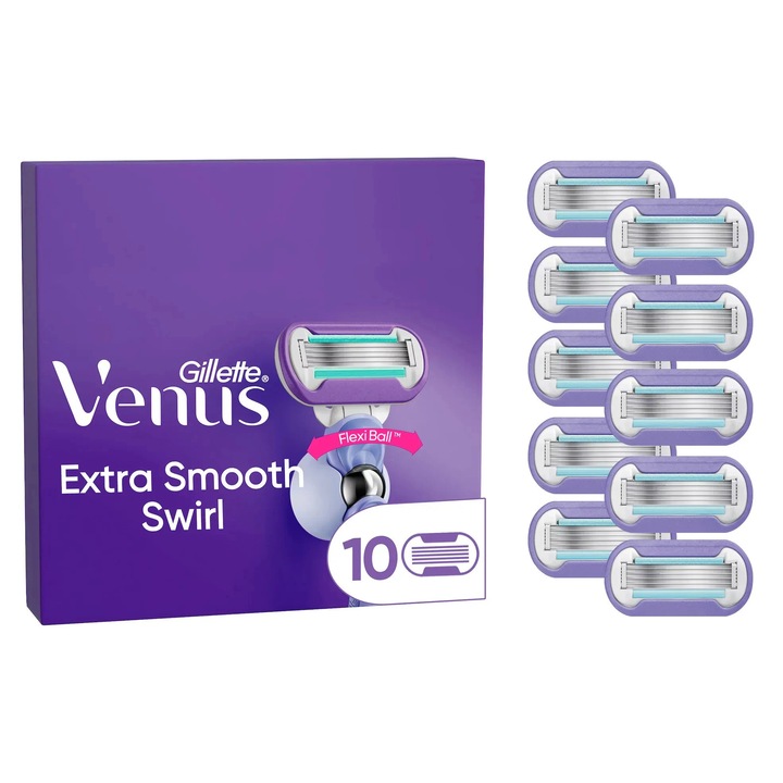 Rezerve Gillette Venus Extra Smooth Swirl, 10 buc