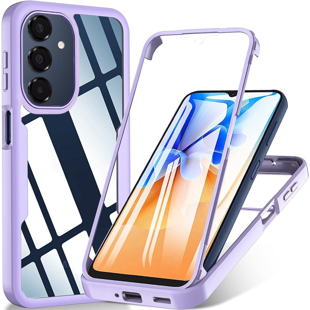 Set 360: Husa cu folie integrata pentru Samsung Galaxy A17 Protectie 360 fata / spate - Mov