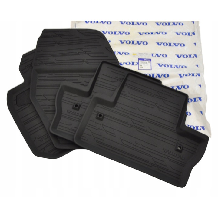 Volvo S60 V60 autószőnyeg készlet, gumi és velúr, 39828878, 2011-2018