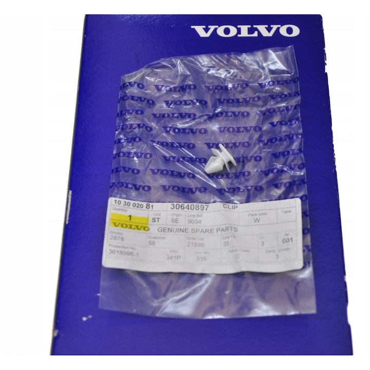 Clema banda parbriz Volvo XC60, 2018-, originala, 30640897, noua