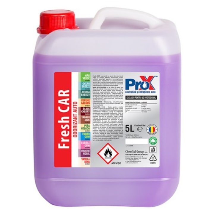 Odorizant auto concentrat Pro-x Fresh Car Strugure, 5l
