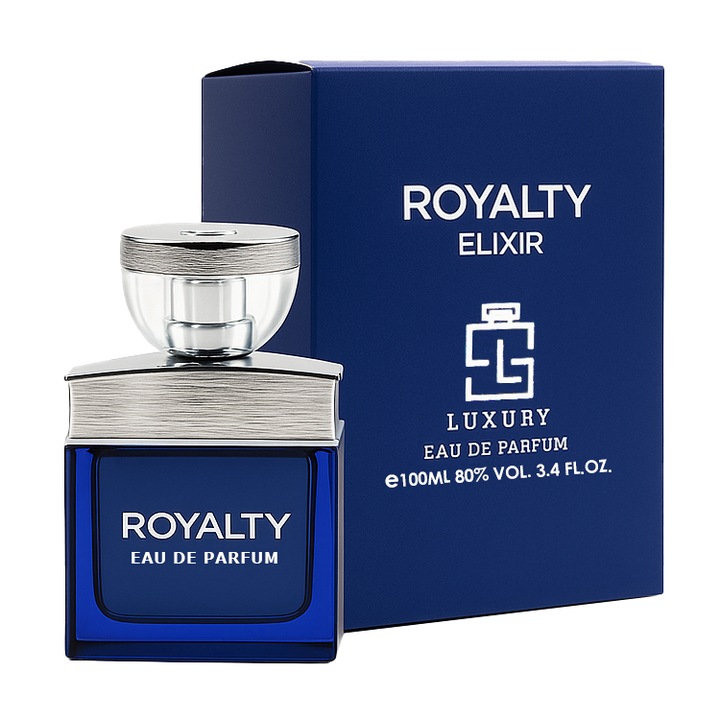 Khalis Royalty Elixir, parfum barbatesc, 100ml, note condimentate, ideal pentru cadou