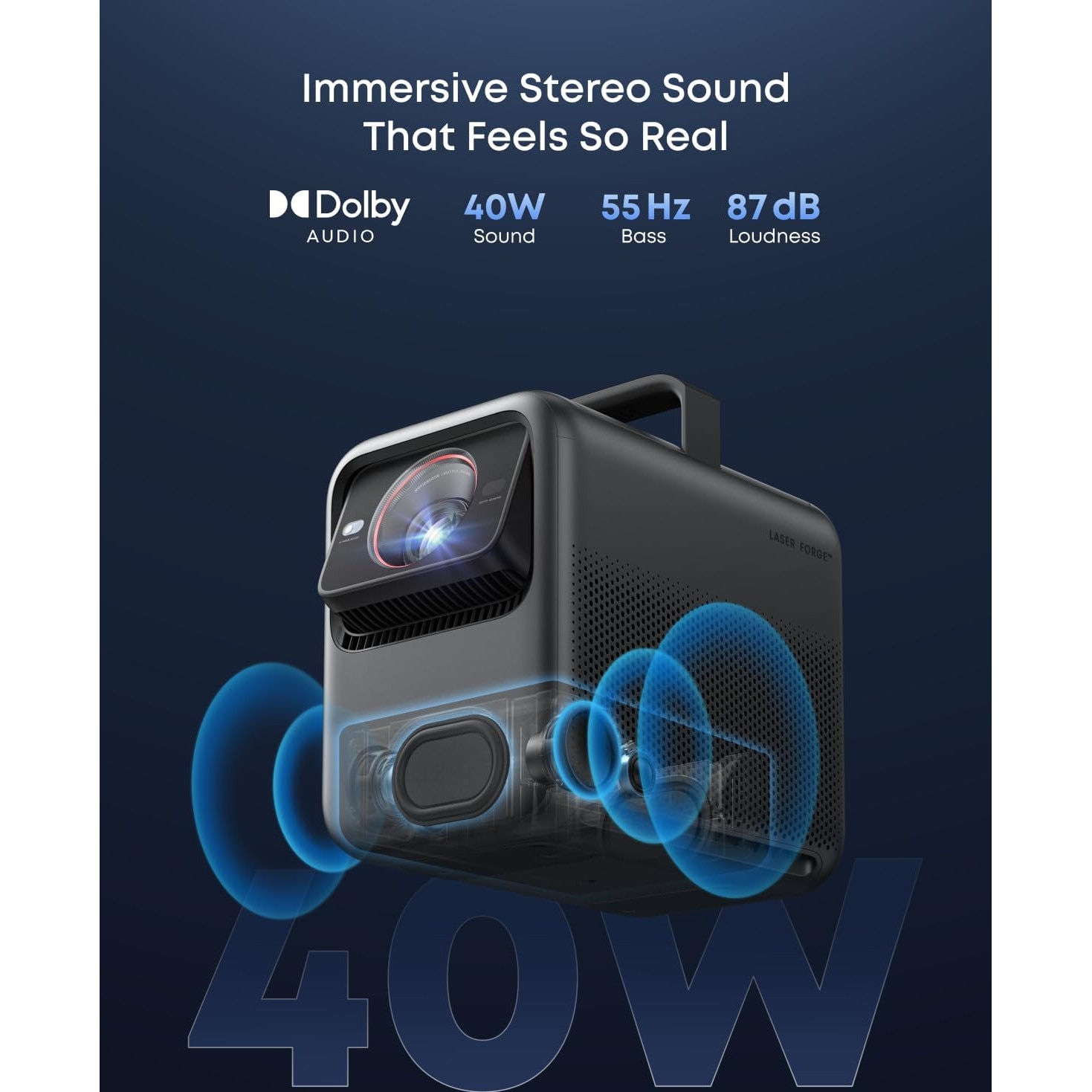 Proiector video Nebula X1 4K Triple Laser, 3500 ANSI Lumens, Dolby