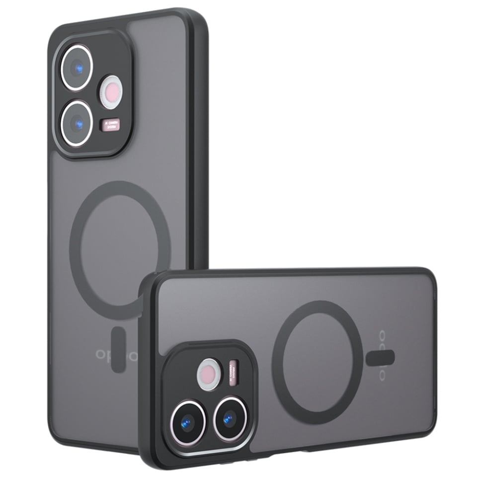 Husa pentru Oppo A5 Pro 5G / A5 Pro 4G, SKYDDAR INNOVATION, PureFrost MagSafe, AntiSoc, set cu sticker, Negru frost