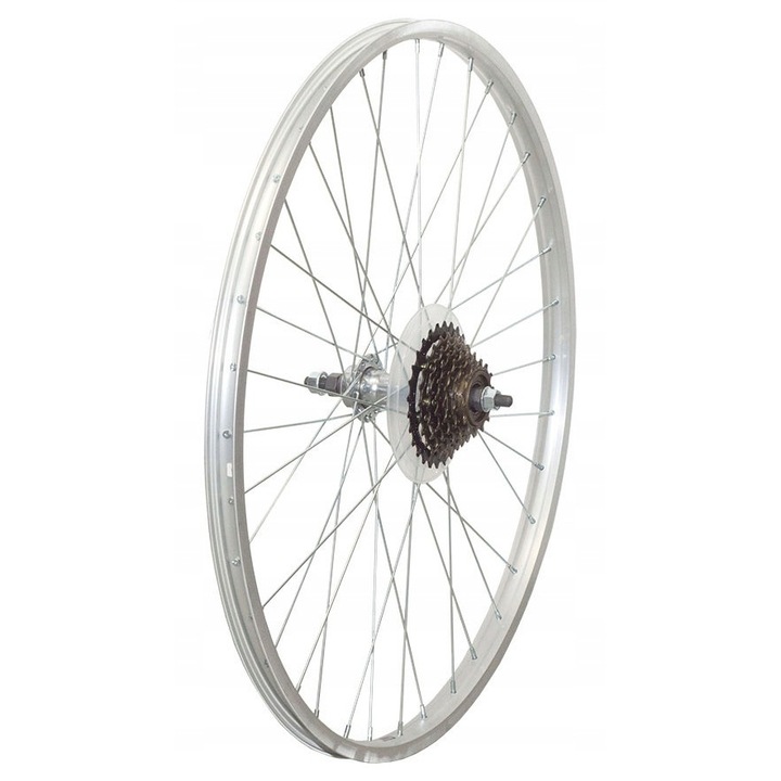 Kands 28 colos kerékpárkerék, hátsó, alumínium, 7 sebességes, 36 küllős, komplett szett