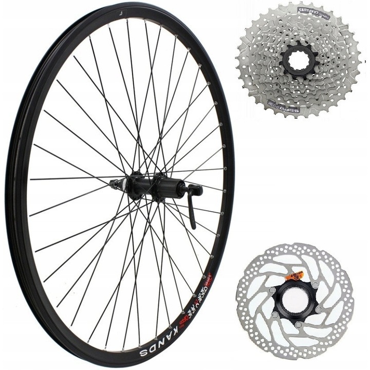 Rodi 29 colos kerékpárkerék, alumínium, 36 küllős, kazettás és gyorszáras, fekete