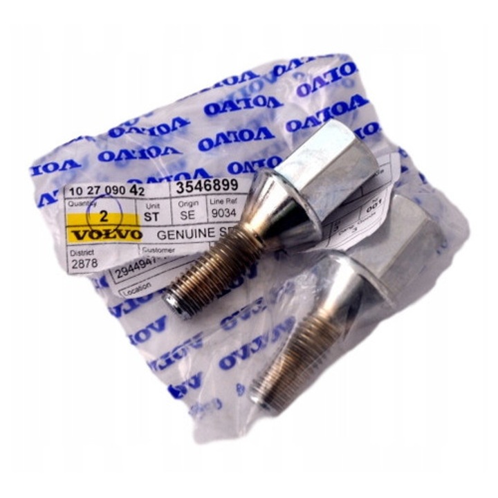 Felszerelések kerékszervizhez, Volvo, könnyűfém kerékcsavar, 3546899 OE, új