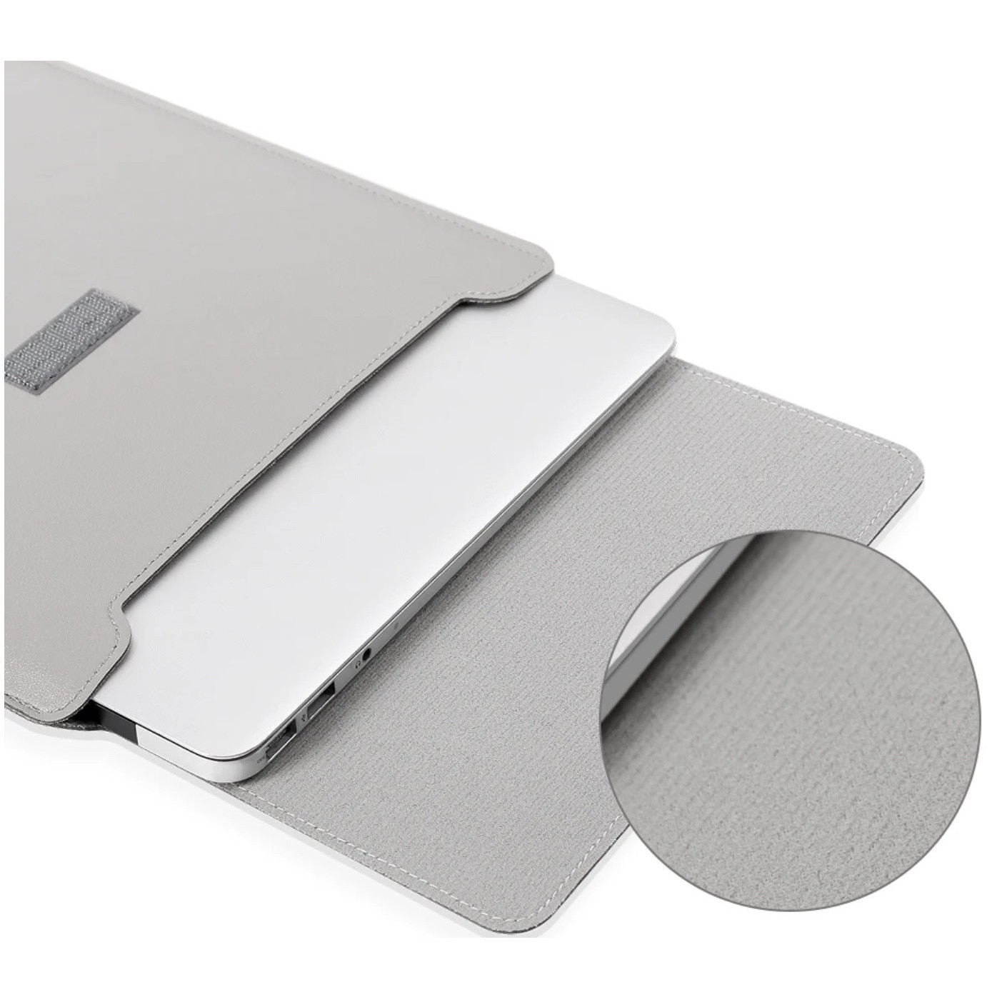 Husa 3in1 Pocket Cover pentru MacBook Air Pro 13" M1 M2 M3 13.3 13.6 14.2 gri