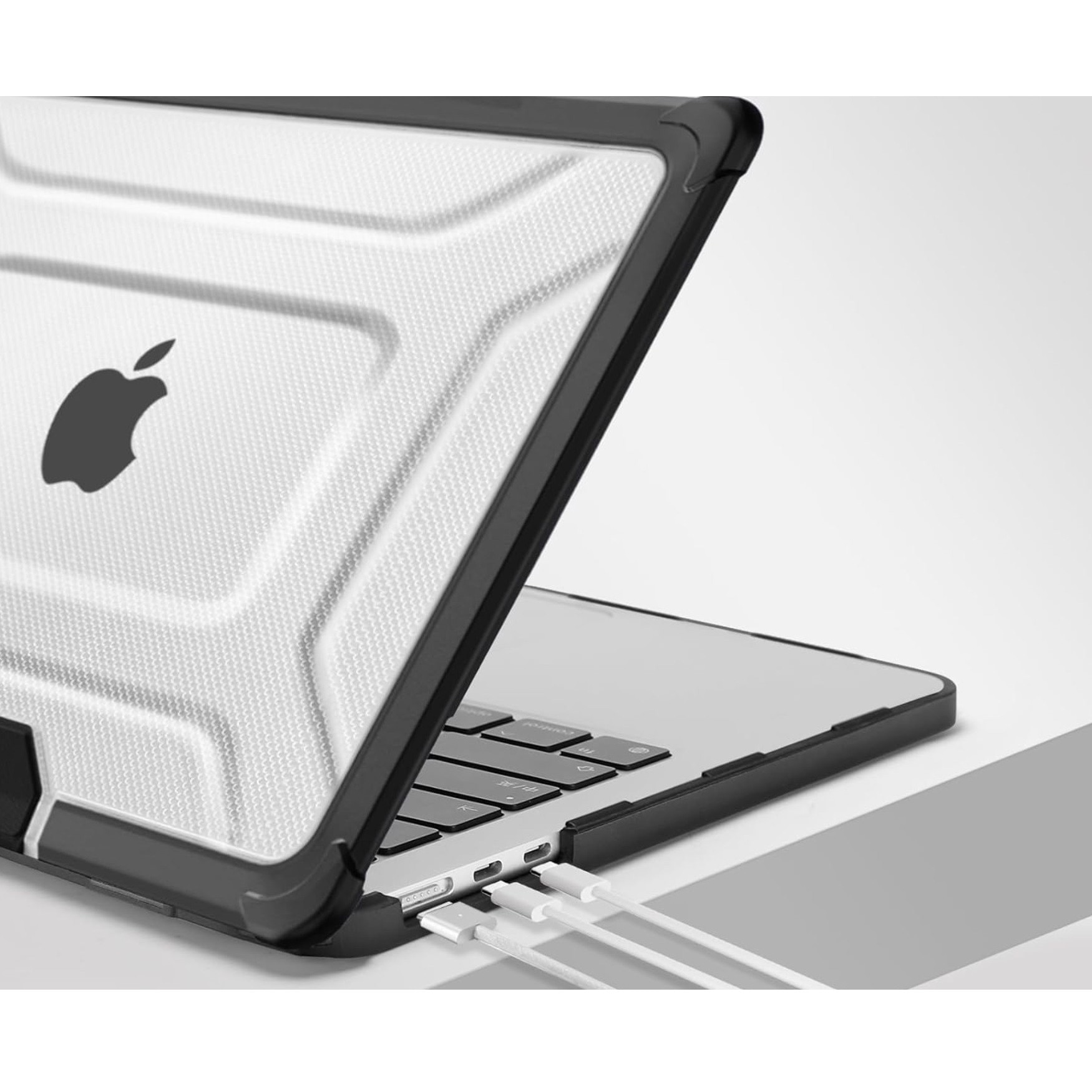 Husa rigida transparenta pentru laptop EtuiTab MacBook Air 15 15,3", acces usor, ventilatie